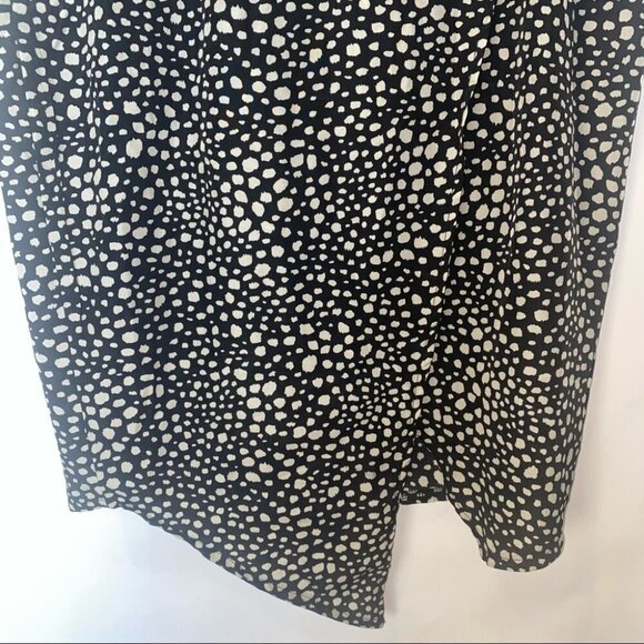 Black and White leopard print‎ front slit pencil skirt size 10 - Picture 3 of 11